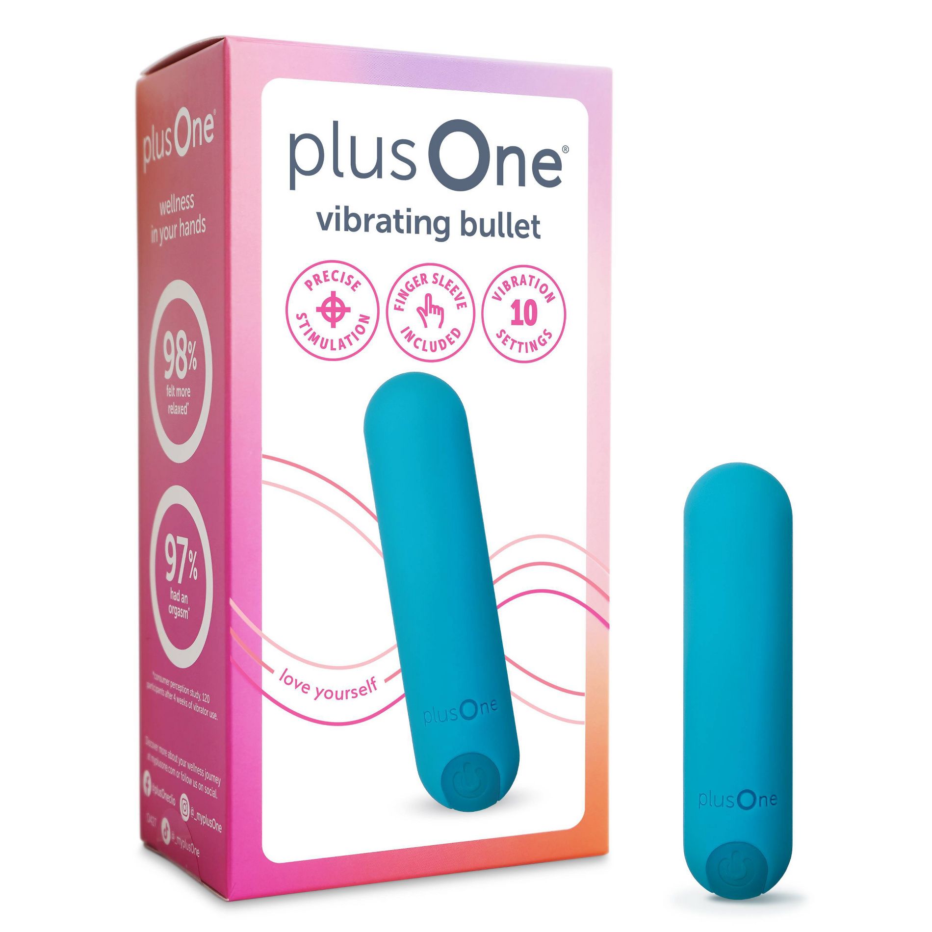 plusOne Waterproof and Rechargeable Vibrating Bullet
