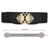 INSPIRE CHIC Women's Faux Leather Beaded Rhinestone Inlaid Elastic Waist Belt - 3 of 4