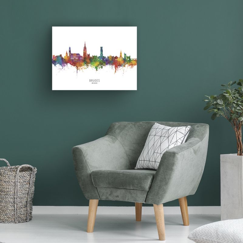 Trademark Fine Art Michael Tompsett 'Bruges Belgium Skyline Named' Canvas Art, 4 of 8