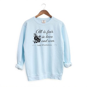 Simply Sage Market Women's Garment Dyed Graphic Sweatshirt All Is Fair - 1 of 3