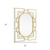 HomeRoots 36" Gold Metal Geometric Oval Accent Mirror - 3 of 4