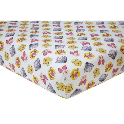 winnie the pooh fitted crib sheet