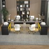 Aheaplus 68-Inch Large L-shaped Desk with Power Outlet, Reversible Corner Computer Desk with LED Light, Home Office Desk with Drawer, Soft Cushion - 2 of 4