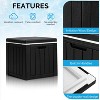 VINGLI 10 Gallon Outdoor Deck Box, Outdoor Patio Deck Box with Built-in Handles, All-Weather Square Storage Container for Garden, Poolside & Balcony - 3 of 4