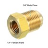 Unique Bargains Fit Air Gas Line Refrigeration Brass SAE 45 Degree Flare Plumbing Connectors - 3 of 4
