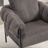 Lyngins Luxury Upholstered Sofa Chair, Modern Accent Chair/Living Room Side Chair with Metal Square Legs, Ergonomic Reading Chair for Living Room - 4 of 4