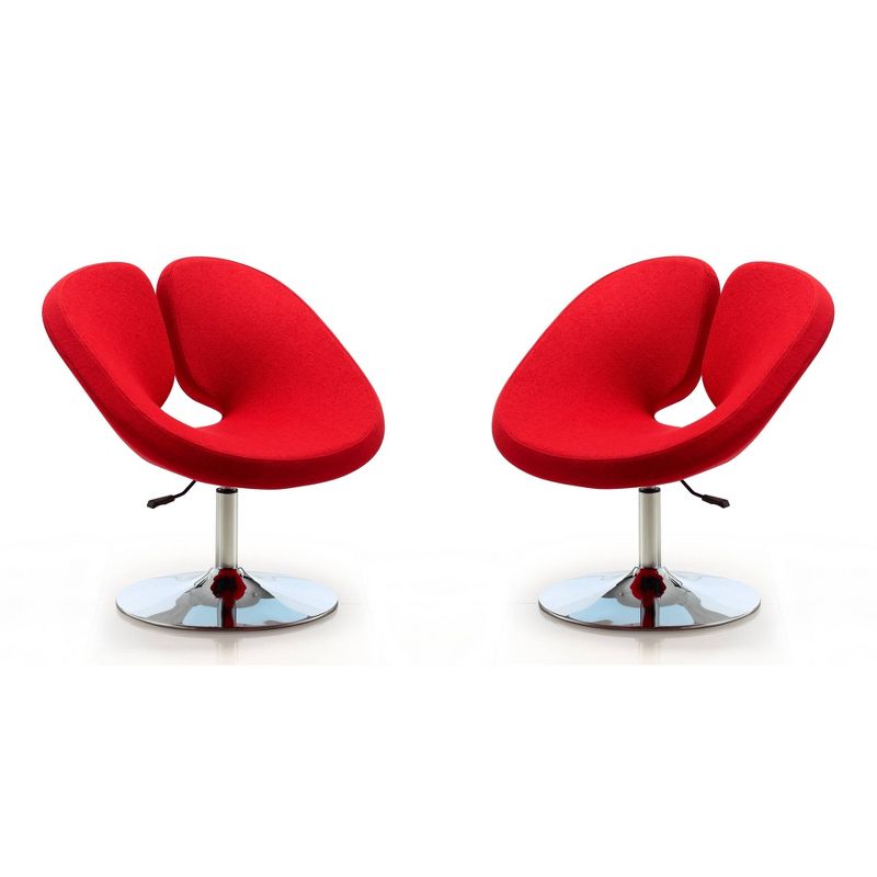 Set of 2 Perch Wool Blend Adjustable Chairs - Manhattan Comfort, 1 of 9