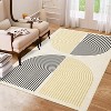 Living Room Rug, Soft Washable Rug Arch Rug, Non Slip Low Pile Floor Carpet Indoor for High Traffic Area in Nursery Bedroom Kitchen - 3 of 4