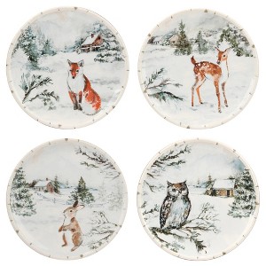 Certified International Set of 4 Winter's Frost Dessert Plates - 1 of 4