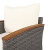 Sapphtopaz Patio Furniture Set Outdoor Rattan Sectional Conversation Sofa with Acacia Wood Legs and Coffee Table for Garden, Terrace - 4 of 4