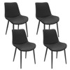 NicBex PU Leather Dining Chair Set of 2/4,Chequer Upholstered Armless Chair with Metal Legs,Kitchen Chairs for Restaurant,Living,Meeting Room - 2 of 4