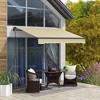 Osparple 8' x 6.5' Retractable Awning with Manual Crank Handle,Patio Awning with Polyester Fabric and Aluminum Frame for Yard - 2 of 4