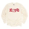 S.W.Smiley Love Cursive - Women's Garment Dyed Long Sleeve Graphic T-Shirt - 2 of 4