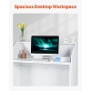 VEVOR Reception Desk, 46 Inch Rectangular Front Counter Table, Office Reception Desk, Retail Counter and Front Reception Counter, White - 4 of 4
