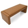 Kaiaty 47"  Faux Leather Bedroom Waterfall Benches-Maison Boucle - 3 of 4
