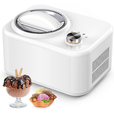 ZAFRO 1 Quart Ice Cream Maker Machine with Built-in Compressor, Fully Automatic, No Pre-freezing, 1 Hour Keep-cooling, Easy to Clean