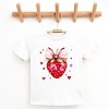 Coquette Strawberry Hearts Watercolor - Youth Short Sleeve Graphic T-Shirt - 2 of 4