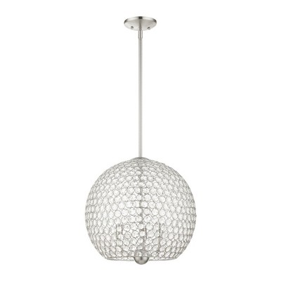 Livex Lighting Cassandra 3 - Light Pendant in  Brushed Nickel