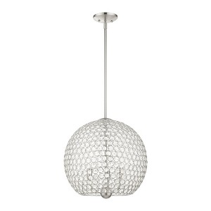 Livex Lighting Cassandra 3 - Light Pendant in  Brushed Nickel - 1 of 1