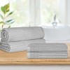 Modern Ribbed Cotton  Assorted Towel Set by Blue Nile Mills - 2 of 4