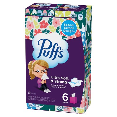 Puffs Plus Ultra Soft Exclusive Designs Facial Tissue - 72ct