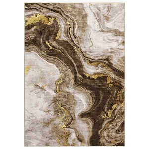 Indoor Modern Abstract Large Area Rugs for Bedroom Living Room, Washable Soft Non Slip Floor Carpet for Dining Room Office Home - 1 of 4