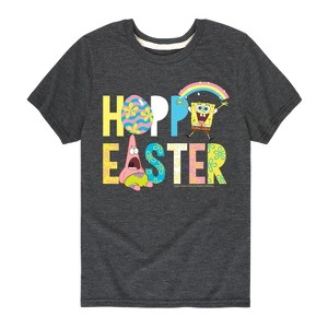 Boys' - SpongeBob Squarepants - Hoppy Easter Icons Short Sleeve Graphic T-Shirt - 1 of 4
