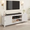 Garvee Fluted TV Stand for 80 Inch, Modern Entertainment Center with Storage, Wooden Media Cabinet with Fluted Door for Living Room - 3 of 4