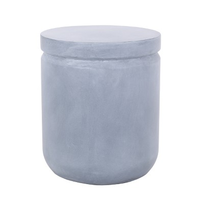 Maggift Patio End Table, Decorative Unique Design Coffee Table for Drinks, Plants and Accessories, Blue, 15.5"*15.5"*18.5"