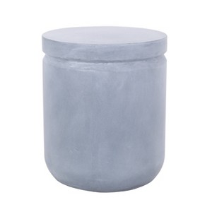 Maggift Patio End Table, Decorative Unique Design Coffee Table for Drinks, Plants and Accessories, Blue, 15.5"*15.5"*18.5" - 1 of 4