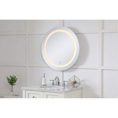 Helios Silver Rectangular LED Vanity Bathroom Mirror