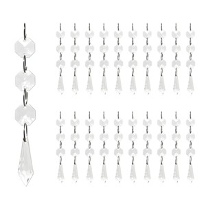 Wrapables Acrylic Hanging Crystal Bead Strands for Chandeliers, Garlands, Wedding Decorations, Christmas Tree Ornaments (20pcs), Icicle - 1 of 4