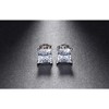 Princess 6mm Stud Earrings White Gold Plated Cz Womens Ginger Lyne Collection - 3 of 4