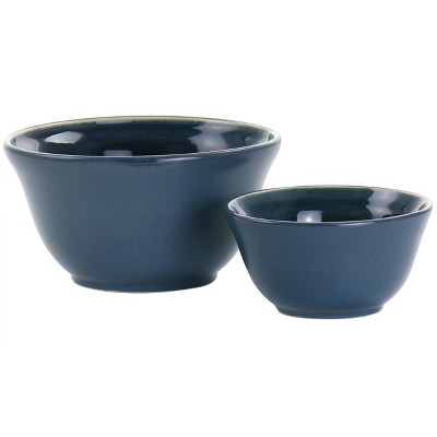 Martha Stewart Stoneware 2 Piece Mini Bowl Set in Blue