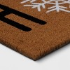 1'6"x2'6" Christmas Snowflakes 'Home' Flocked Coir Doormat Black/White - Wondershop™: Outdoor Medium Pile - 3 of 4