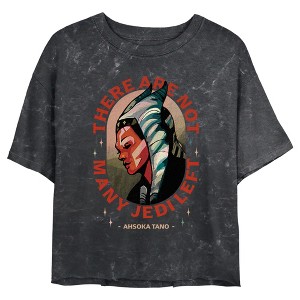 Juniors Womens Star Wars: The Mandalorian Ahsoka Survivor of Order 66 Quote Crop T-Shirt - 1 of 4