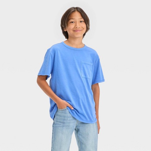 Boys\' Short Sleeve Art Blue T-shirt : - Class™ Pocket Target S