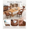 Modern Fabric Dining Chairs, Upholstered Kitchen Chairs with Hardwood Frame, Wood Legs, Nailhead Trim - 2 of 4