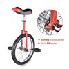 Yescom 18 In Wheel Outdoor Unicycle Skid-proof Tire Fitness Bicycle Balance Training for Adults Teenagers Kids, Red - 3 of 4