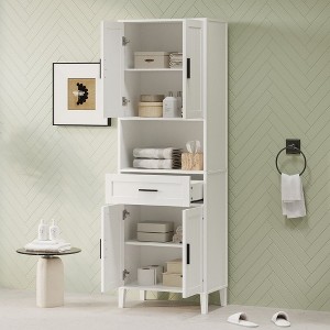 NicBex Tall Bathroom Storage Cabinet,70.9" High Floor Cabinets with 2 Cabinets and Drawer,Bathroom Storage Cabinet for Bathroom - 1 of 4