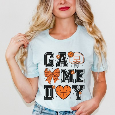 Simply Sage Market Basketball Game Day Coquette Short Sleeve Tee