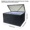 Outdoor Patio Garden Metal Storage Box,Backyard Pool Deck Storage Box with Lockable Lid,Water-Resistant Outside Tool Box-Coolbibila - 4 of 4