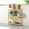 Bamboo Bathroom Shelf, Stand Utility Storage Shelf Multifunctional Bathroom (3-Tier) - 4 of 4