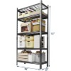 5 Tier Heavy Duty Garage Shelving,Industrial Metal Shelving Units with Adjustable Shelf,for Garage Kitchen Pantry Warehouse - 2 of 4