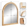 Kate & Laurel All Things Decor 28"X32" Rahfy Arch Framed Wall Mirror Natural - 2 of 4