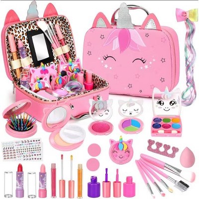 MOVSSOU 26 Pieces Washable Makeup Girls Toys Make Up Set for Children Princess Dress Up Christmas Birthday Gifts Toys for 3-12  Year Old Girls