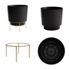 Bloem Hopson Round Resin Planter Pot with Metal Stand Indoor and Outdoor Gardening - 4 of 4