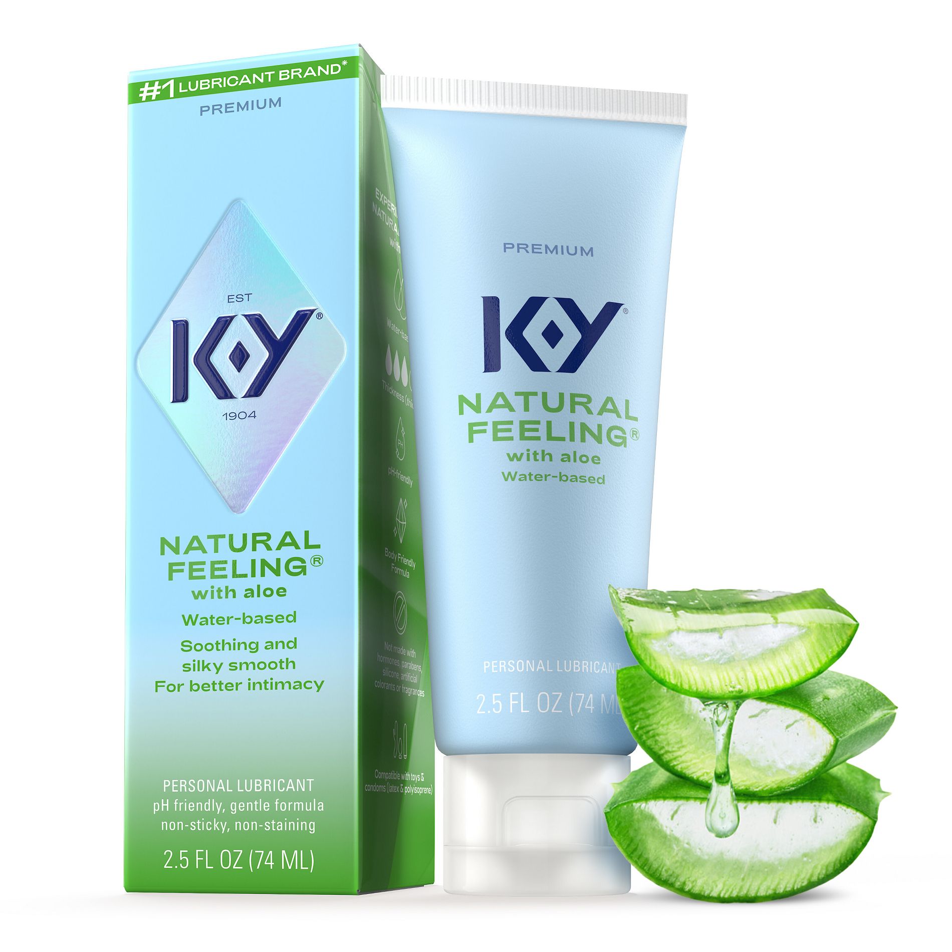 K-Y Natural Feeling Lubricant - Aloe Vera - 2.5oz
