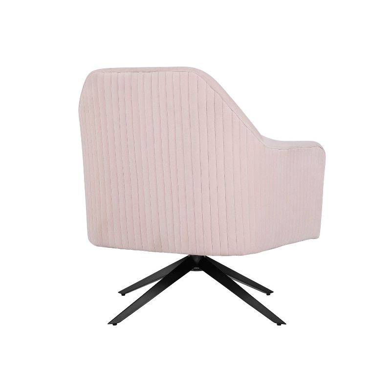 Lifestyle Solutions Fargo Swivel Accent Chair Blush Velvet, 6 of 11