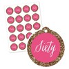Big Dot of Happiness Chic 60th Birthday - Pink and Gold - Birthday Party Favor Gift Tags (Set of 20) - 2 of 4